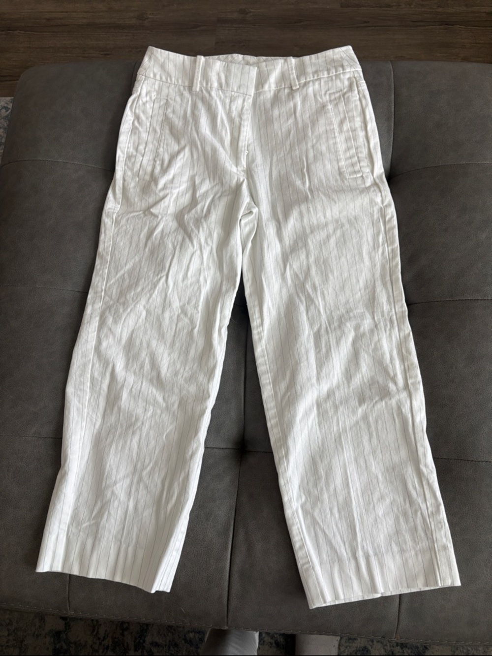 Chico's White Pinstripe Capris - Picture 3 of 5